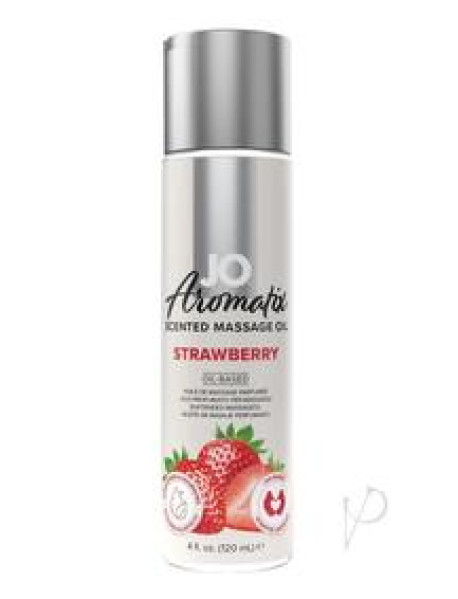 Jo Aromatix Massage Oil Strawberry 4oz