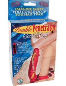 Dbl Penetrator Cockring - Red
