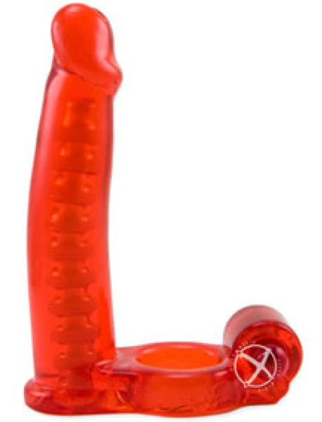 Dbl Penetrator Cockring - Red