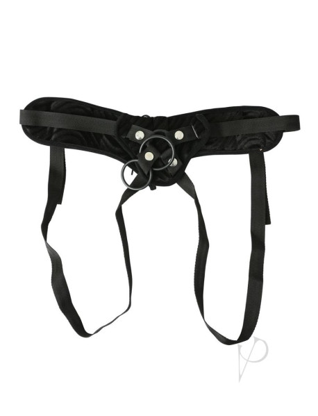 Vibrating Corsette Harness Black