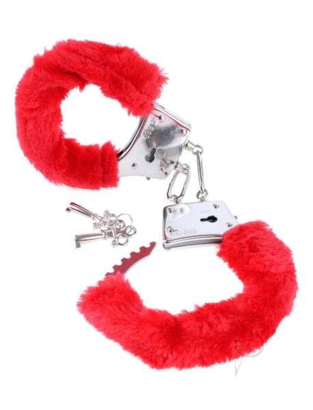 Ff Beginner Furry Cuffs Red