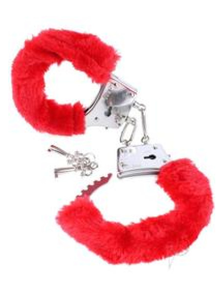 Ff Beginner Furry Cuffs Red