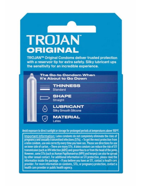 Trojan Original Lubricated 3`s Trojan Original Lubricated 3`s
