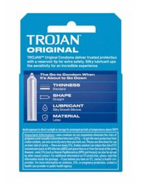 Trojan Original Lubricated 3`s Trojan Original Lubricated 3`s
