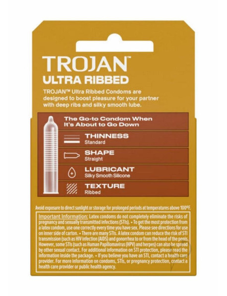 Trojan Ultra Ribbed 3`s