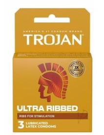 Trojan Ultra Ribbed 3`s