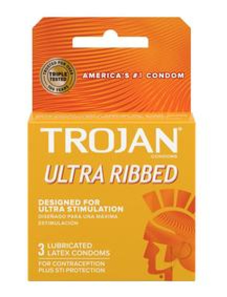 Trojan Ultra Ribbed 3`s