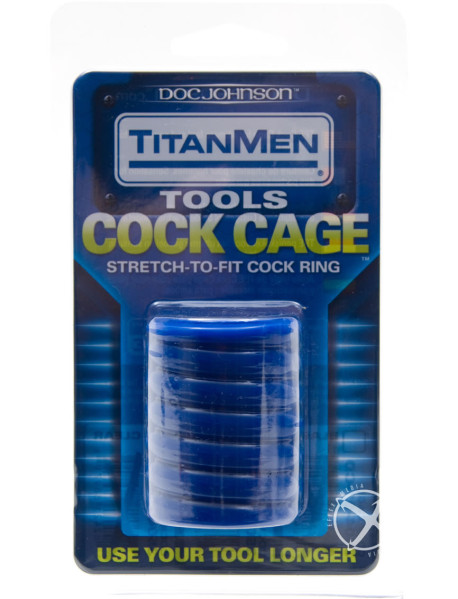 Titanmen Cock Cage Blue