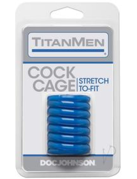 Titanmen Cock Cage Blue