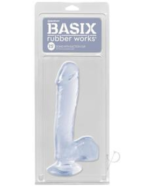 Basix 7.5 Dong Thick W/suction Clear