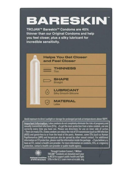 Trojan Sensitivity Bare Skin 10`s
