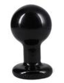 Classic Round Butt Plug Md Blk