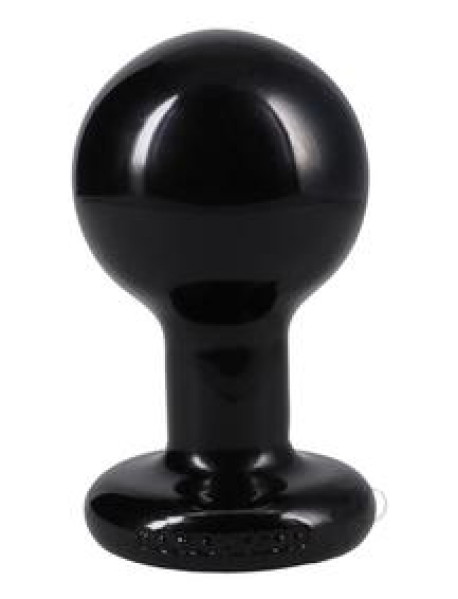Classic Round Butt Plug Md Blk