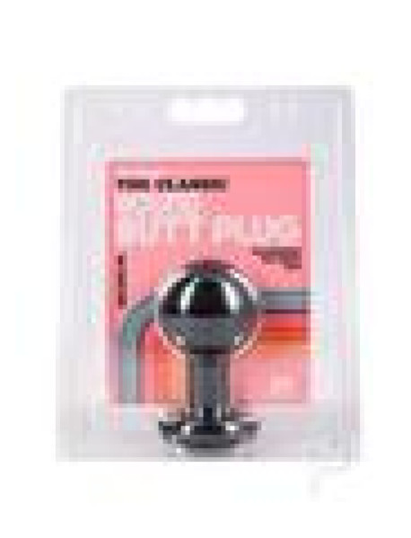 Classic Round Butt Plug Md Blk