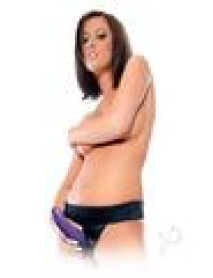 Ff Leather Crotchless Strap On W/dildo