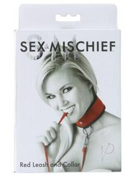 Sandm Red Leash and Collar
