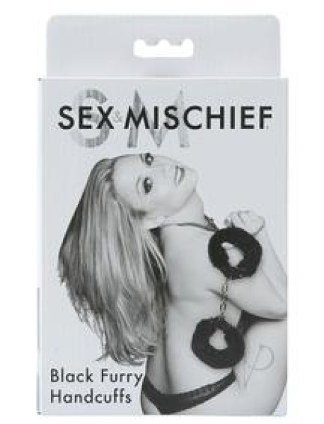 Sandm Furry Handcuffs Black Sandm Furry Handcuffs Black