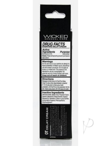 Wicked Overtime Delay Cream For Men 1oz