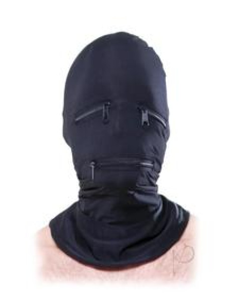 Ff Blk Zipper Face Hood(disc)
