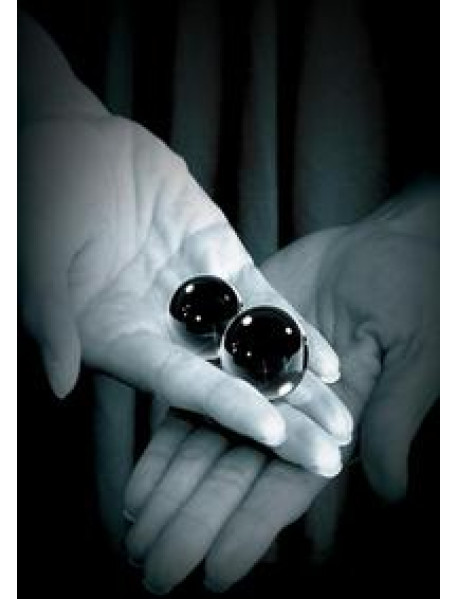 Ffle Glass Ben Wa Balls Medium Black Ffle Glass Ben Wa Balls Medium Black