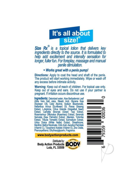 Size Rx 2.0 Oz Bottle
