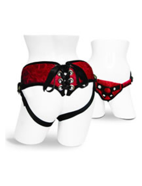 Red Lace Corsette Strap On Red Lace Corsette Strap On