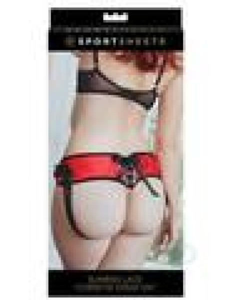 Red Lace Corsette Strap On Red Lace Corsette Strap On