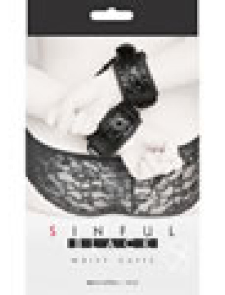 Sinful Wrist Cuffs Black Sinful Wrist Cuffs Black