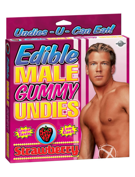 Edible Male Gummy Undies Strawberry