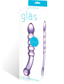 Purple Rain Ribbed Dildo