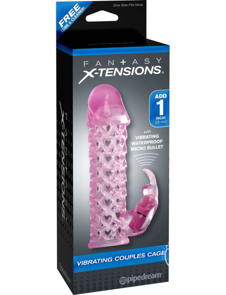 Fx Vibrating Couples Cage Pink