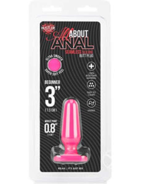 Hustler Seamless Silicone Plug 3 Pink