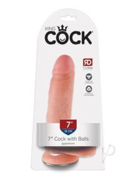 Kc 7 Cock W/balls Flesh Kc 7 Cock W/balls Flesh