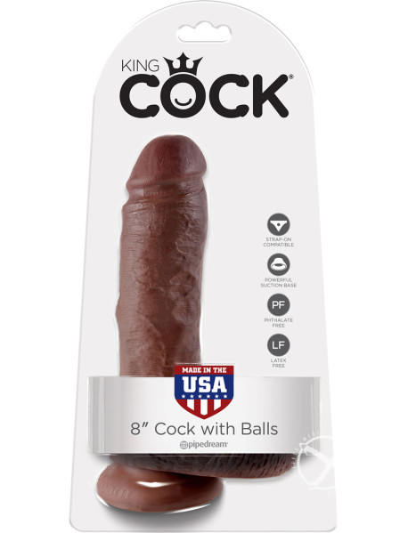 Kc 8 Cock W/balls Brown Kc 8 Cock W/balls Brown