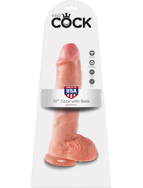 Kc 10 Cock W/balls Flesh