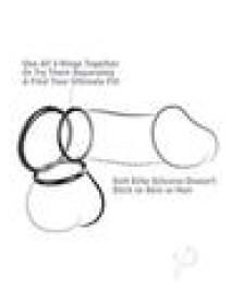 Fcr Silicone 3 Rings Stamina Set Black