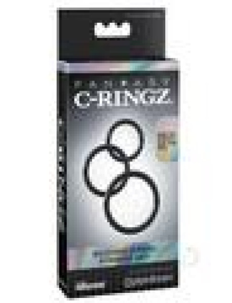 Fcr Silicone 3 Rings Stamina Set Black