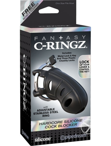 Fcr Hardcore Silicone Cock Block Black