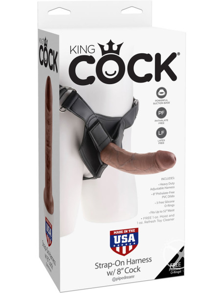 Kc Strap On Harness 8 Cock Brown