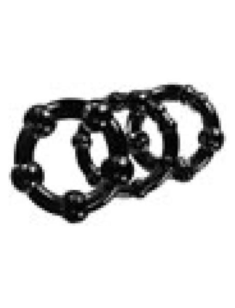 Stay Hard Beaded Cockrings Black
