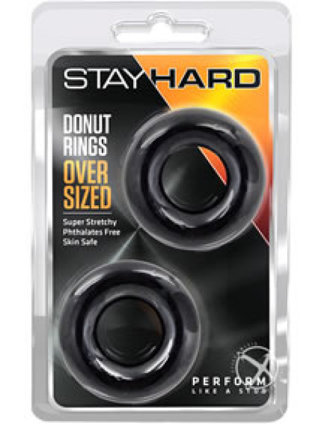 Stay Hard Donut Rings Oversized 2pk
