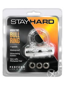 Stay Hard 10x Vibrating Bull Ring Clear