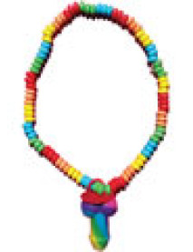 Rainbow Cock Stretchy Candy Necklace