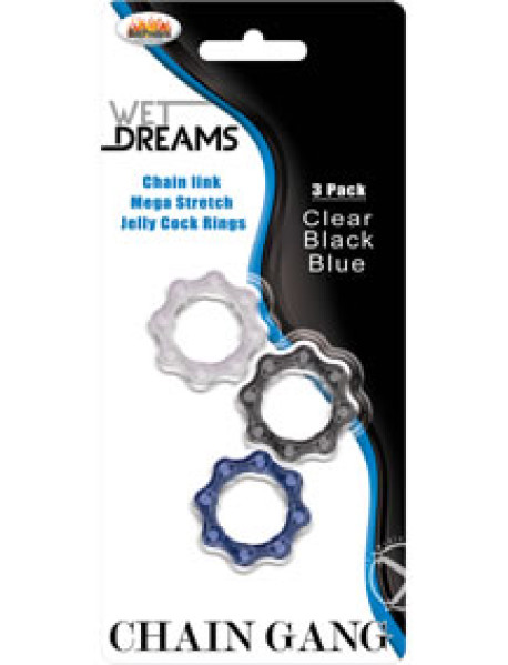 Chain Gang Cock Rings 3pk