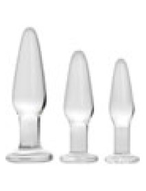 Prisms Dosha 3 Piece Glass Anal Plug Kit