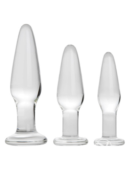 Prisms Dosha 3 Piece Glass Anal Plug Kit