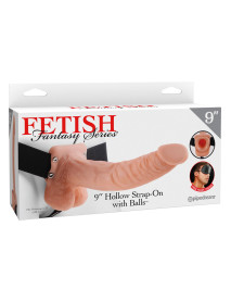 Ff Hollow Strap On W/balls 9 Flesh