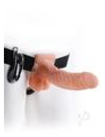 Ff Vibe Hollow Strap On W/balls 7 Flesh