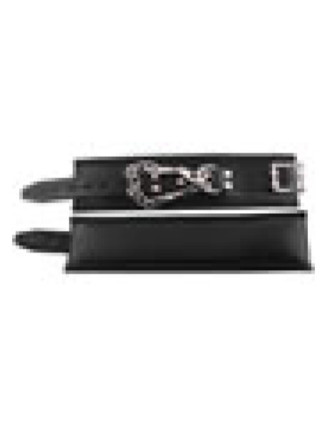 Rouge Padded Wrist Cuffs Black