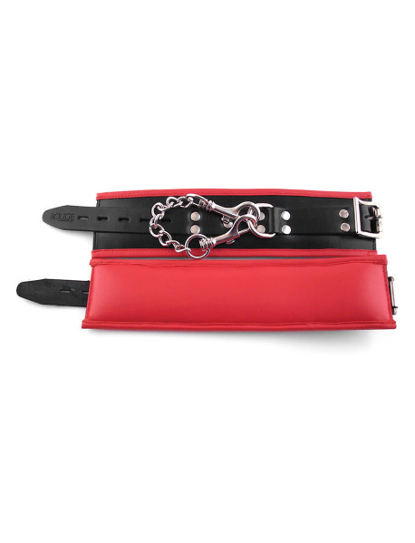 Rouge Padded Wrist Cuffs Black/red
